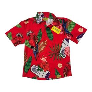That's An Awful Lot of Cough Syrup Desto Dubb Summer Button Up Parrot Size Small